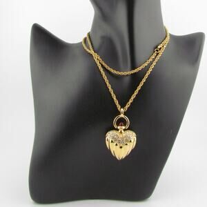 Joan Rivers Vintage Heart Gold Tone Necklace